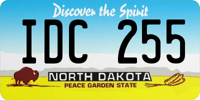 ND license plate IDC255