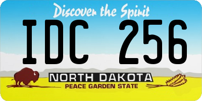 ND license plate IDC256
