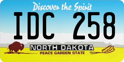 ND license plate IDC258