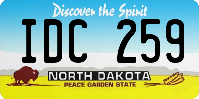 ND license plate IDC259