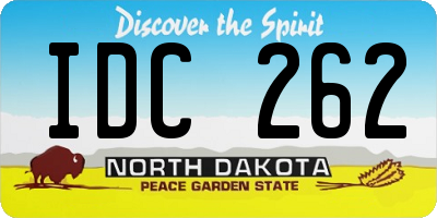 ND license plate IDC262