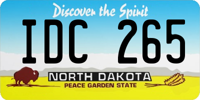 ND license plate IDC265