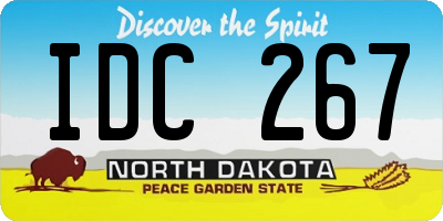 ND license plate IDC267