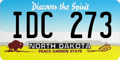 ND license plate IDC273