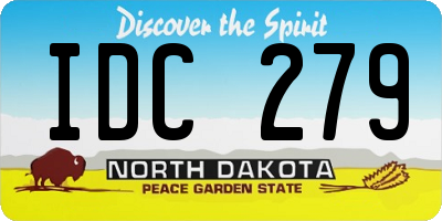 ND license plate IDC279