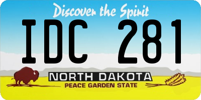ND license plate IDC281