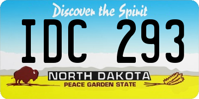 ND license plate IDC293