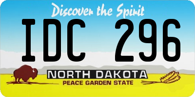 ND license plate IDC296