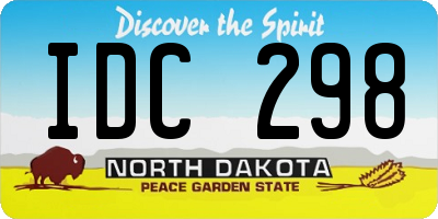 ND license plate IDC298