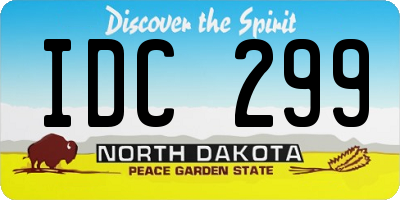 ND license plate IDC299