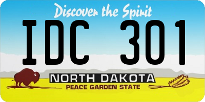 ND license plate IDC301