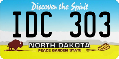 ND license plate IDC303