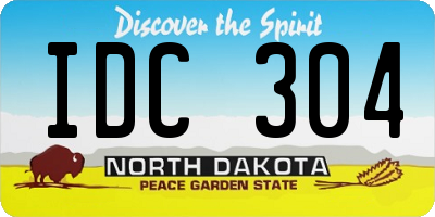 ND license plate IDC304