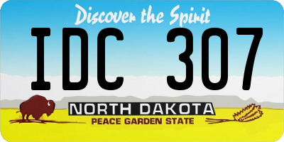 ND license plate IDC307