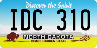 ND license plate IDC310