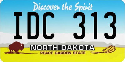 ND license plate IDC313