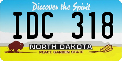 ND license plate IDC318