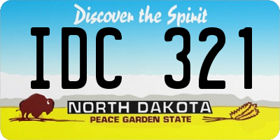 ND license plate IDC321