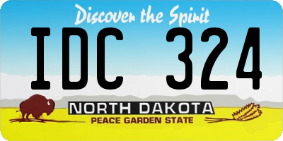 ND license plate IDC324