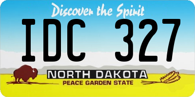 ND license plate IDC327