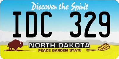 ND license plate IDC329