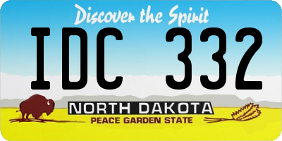 ND license plate IDC332