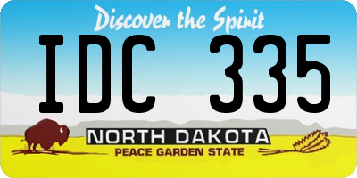 ND license plate IDC335