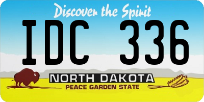 ND license plate IDC336