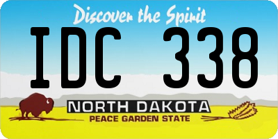 ND license plate IDC338