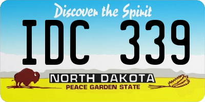 ND license plate IDC339