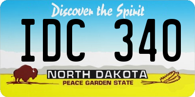 ND license plate IDC340