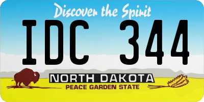 ND license plate IDC344