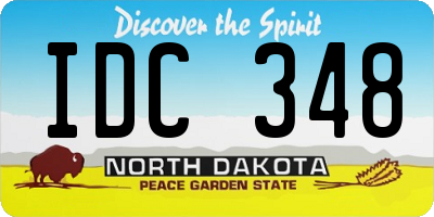 ND license plate IDC348
