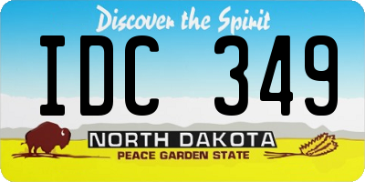 ND license plate IDC349
