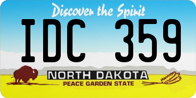 ND license plate IDC359