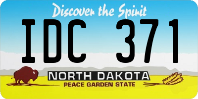 ND license plate IDC371