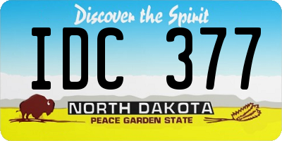 ND license plate IDC377