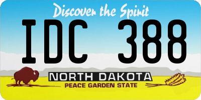 ND license plate IDC388