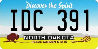ND license plate IDC391