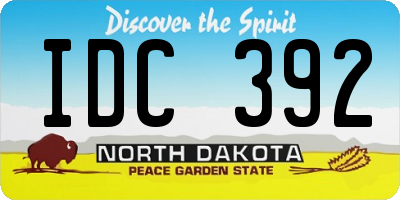 ND license plate IDC392