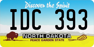 ND license plate IDC393