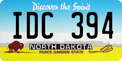 ND license plate IDC394