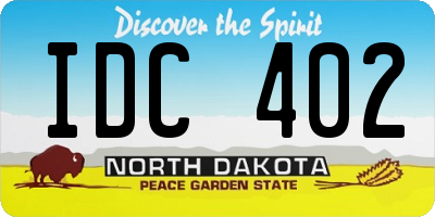 ND license plate IDC402