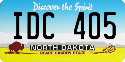 ND license plate IDC405