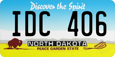 ND license plate IDC406
