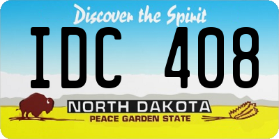 ND license plate IDC408