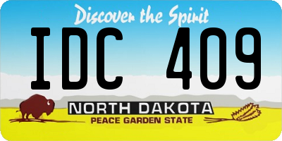 ND license plate IDC409