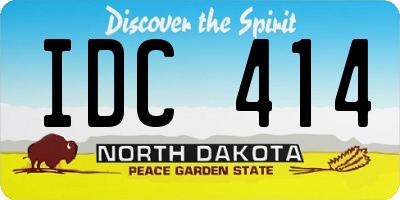 ND license plate IDC414