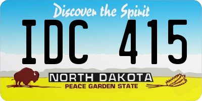 ND license plate IDC415