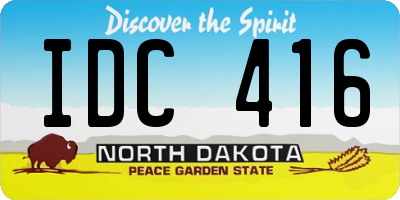 ND license plate IDC416